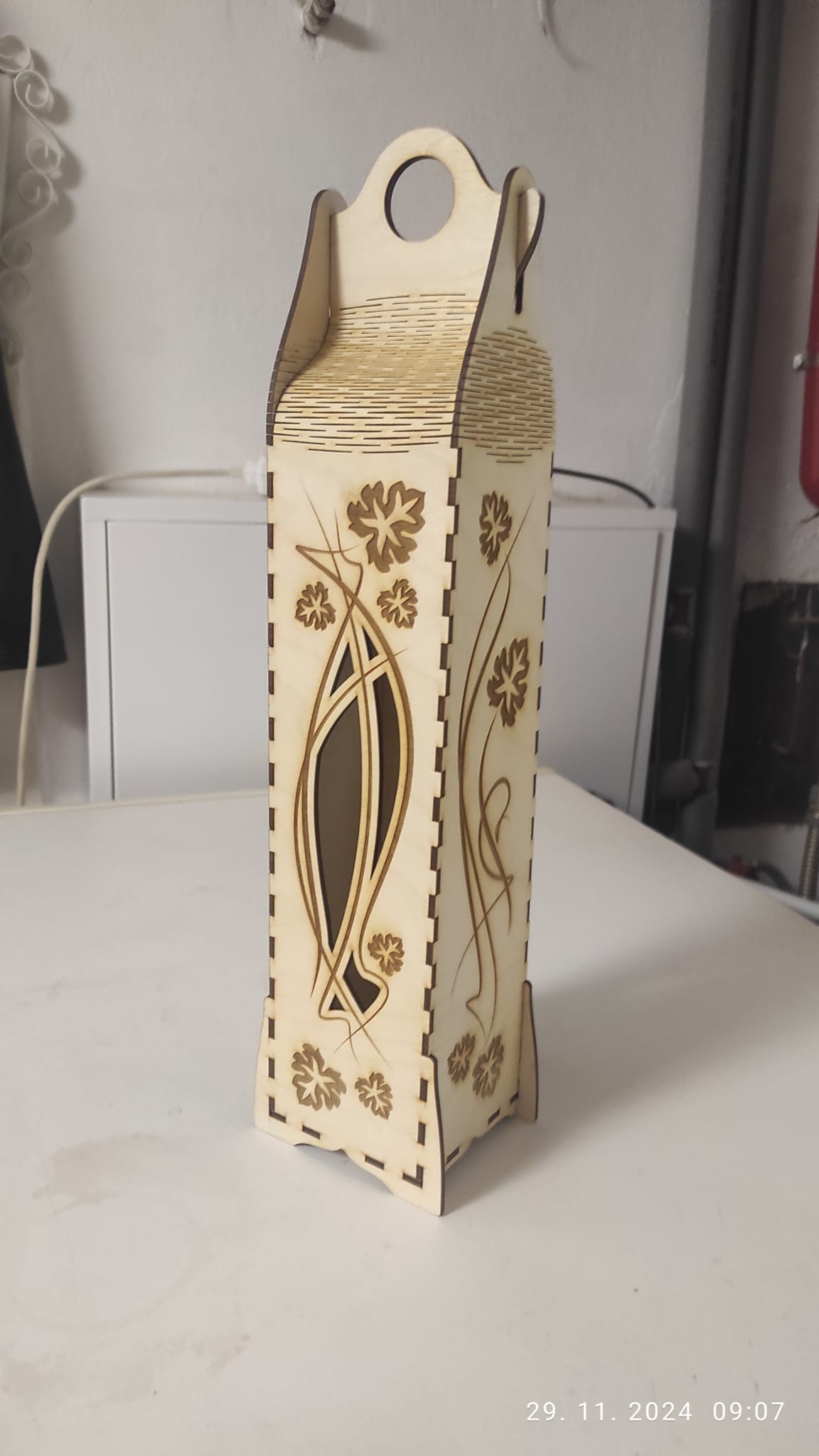 drevo mdf darcek vino balenie